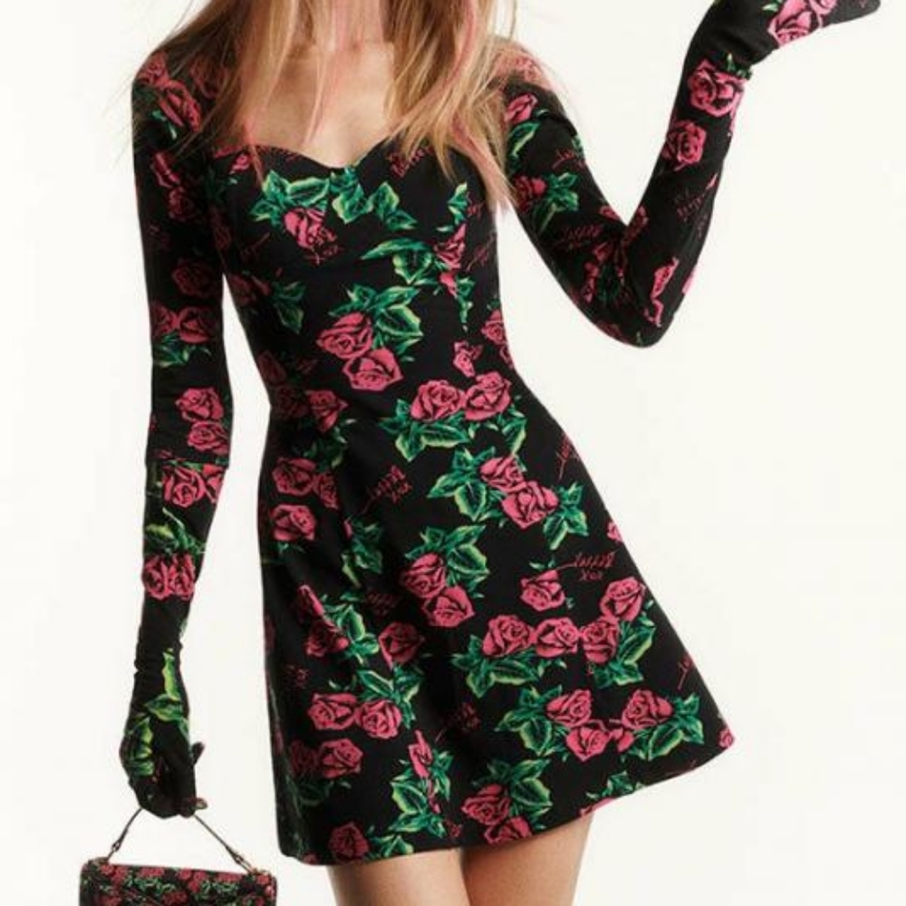 💖 NWT 💖 Betsey's 80th Birthday Bash Corset Raglan Dress in Rose Multi